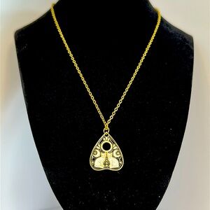 Gold Cat Planchette Necklace